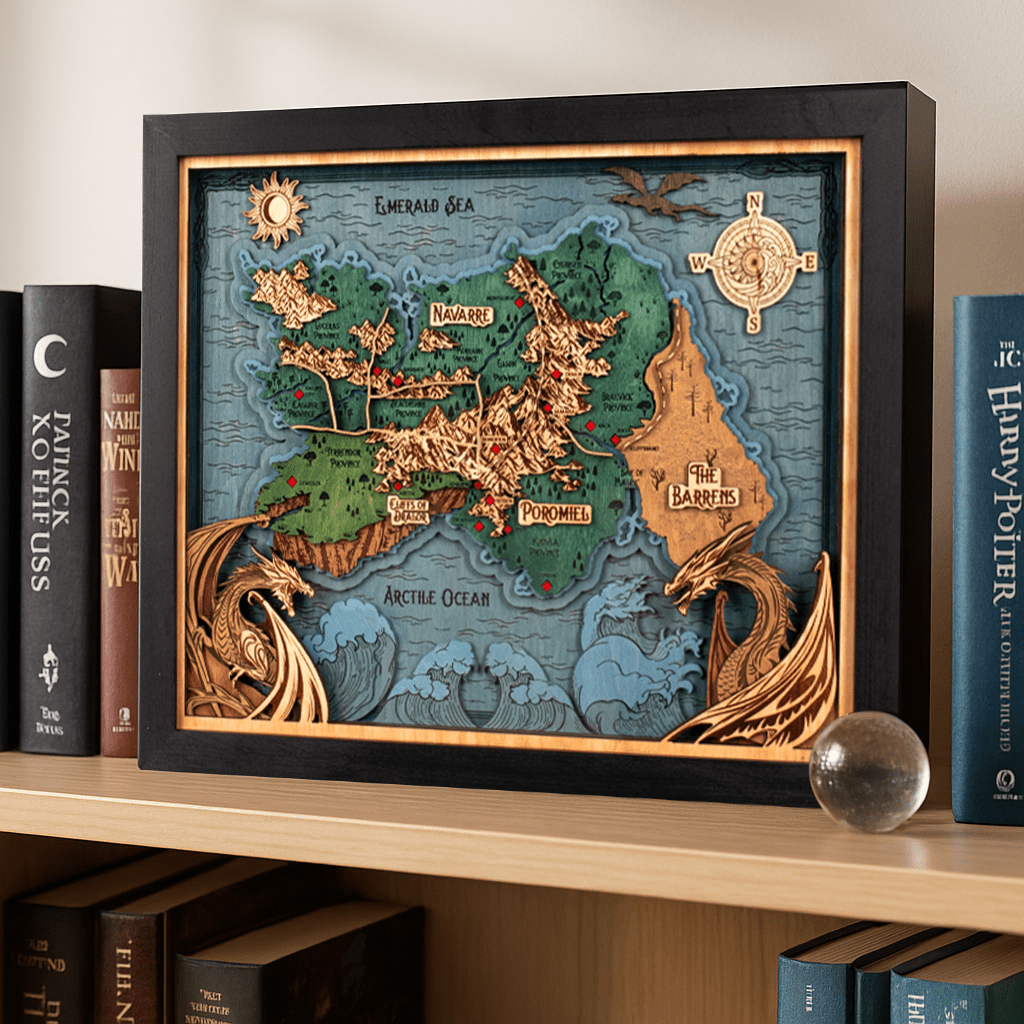 FANTASY KINGDOM NAVARRE 3D WALL MAP - ZeWood