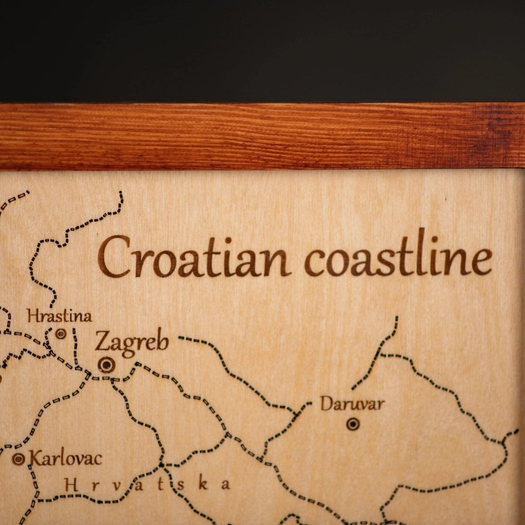 3D CROATIAN COASTLINE MAP - ZeWood