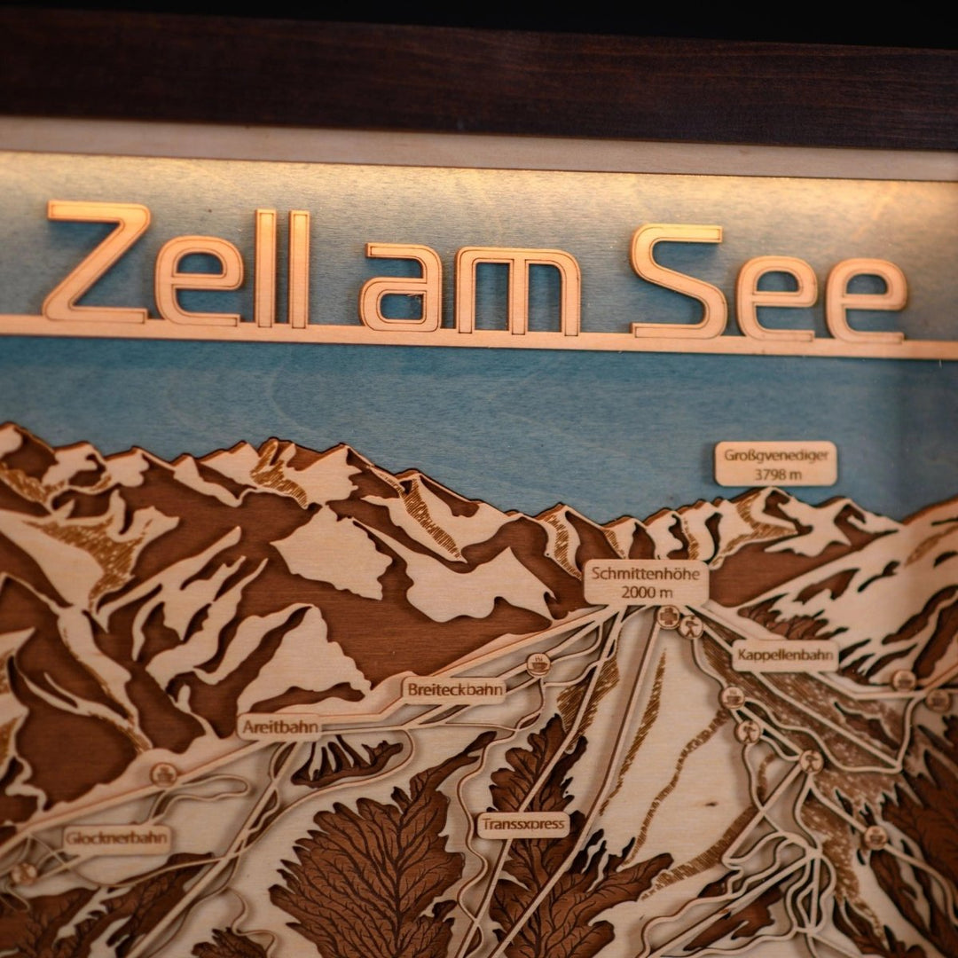 3D LED SKI RESORT MAP: ZELL AM SEE - ZeWood