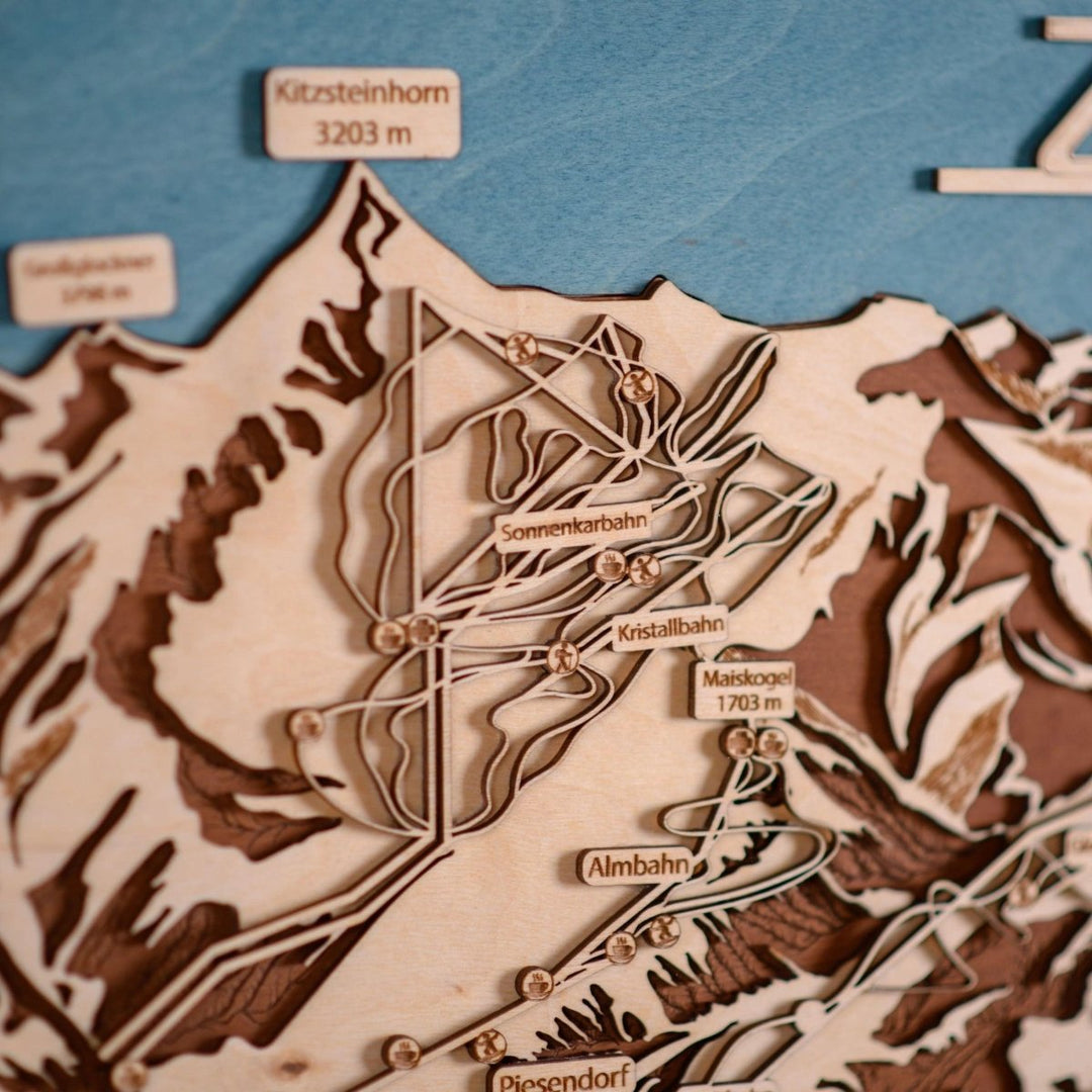 3D LED SKI RESORT MAP: ZELL AM SEE - ZeWood