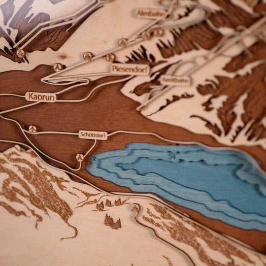 3D LED SKI RESORT MAP: ZELL AM SEE - ZeWood