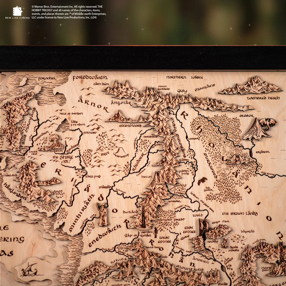 3D MIDDLE EARTH MAP NATURAL EDITION ZeWood Inc.