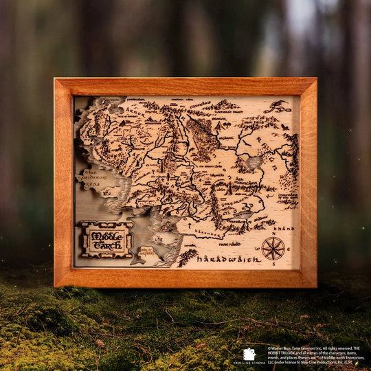 3D MIDDLE EARTH MAP NATURAL EDITION - ZeWood