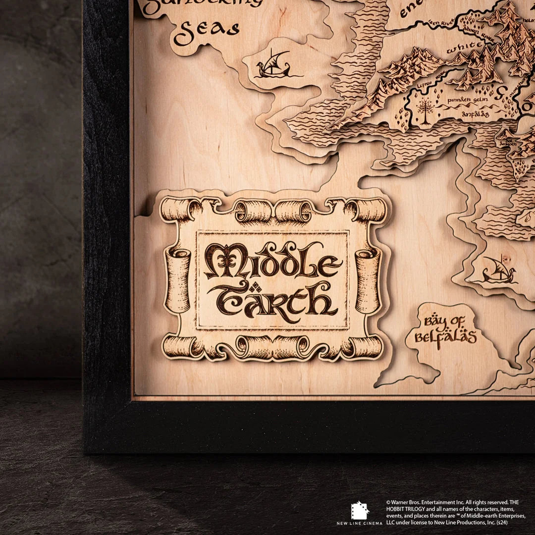 3D MIDDLE EARTH MAP NATURAL EDITION ZeWood Inc.