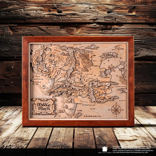 3D MIDDLE EARTH MAP NATURAL EDITION - ZeWood