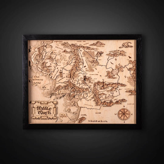 3D MIDDLE EARTH MAP NATURAL EDITION - ZeWood