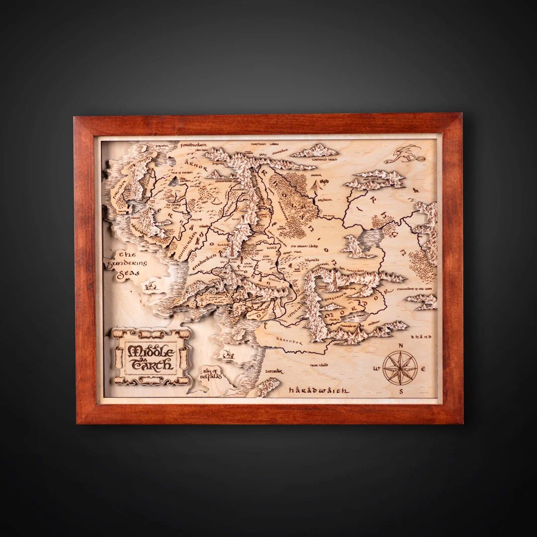 3D MIDDLE EARTH MAP NATURAL EDITION - ZeWood