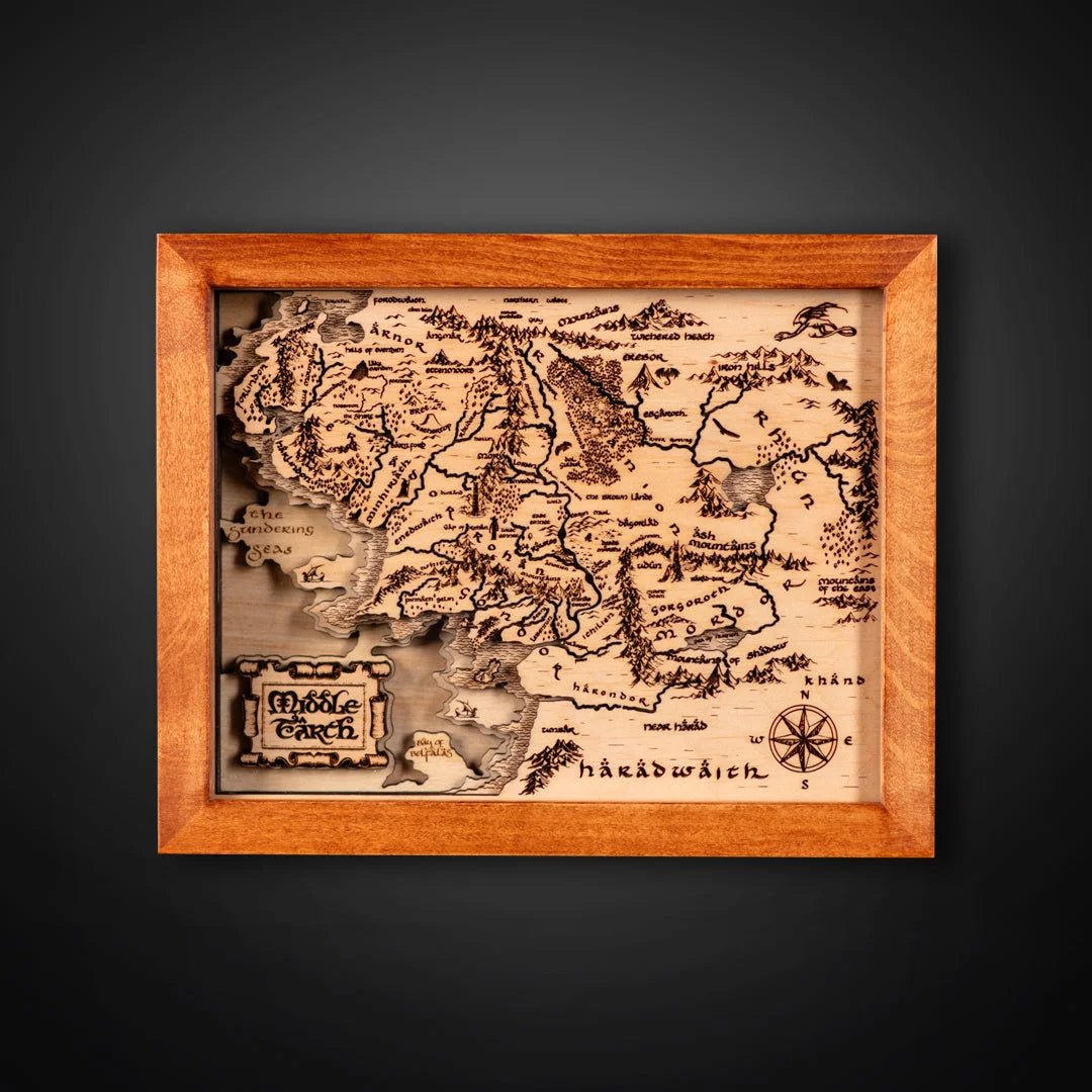 3D MIDDLE EARTH MAP NATURAL EDITION - ZeWood