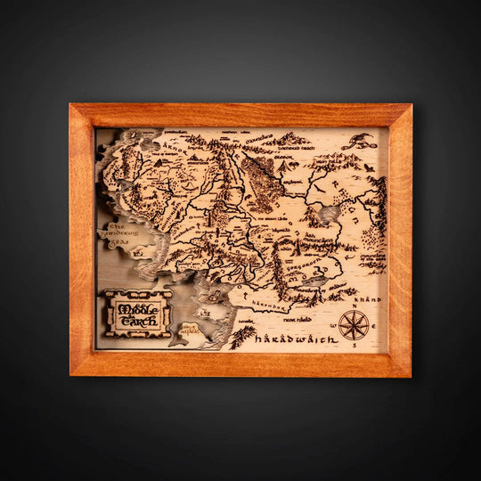 3D MIDDLE EARTH MAP NATURAL EDITION ZeWood Inc.