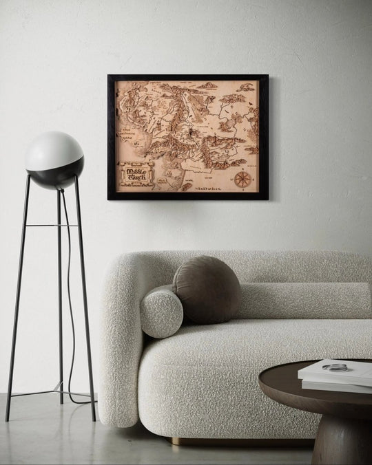 3D MIDDLE EARTH MAP NATURAL EDITION - ZeWood