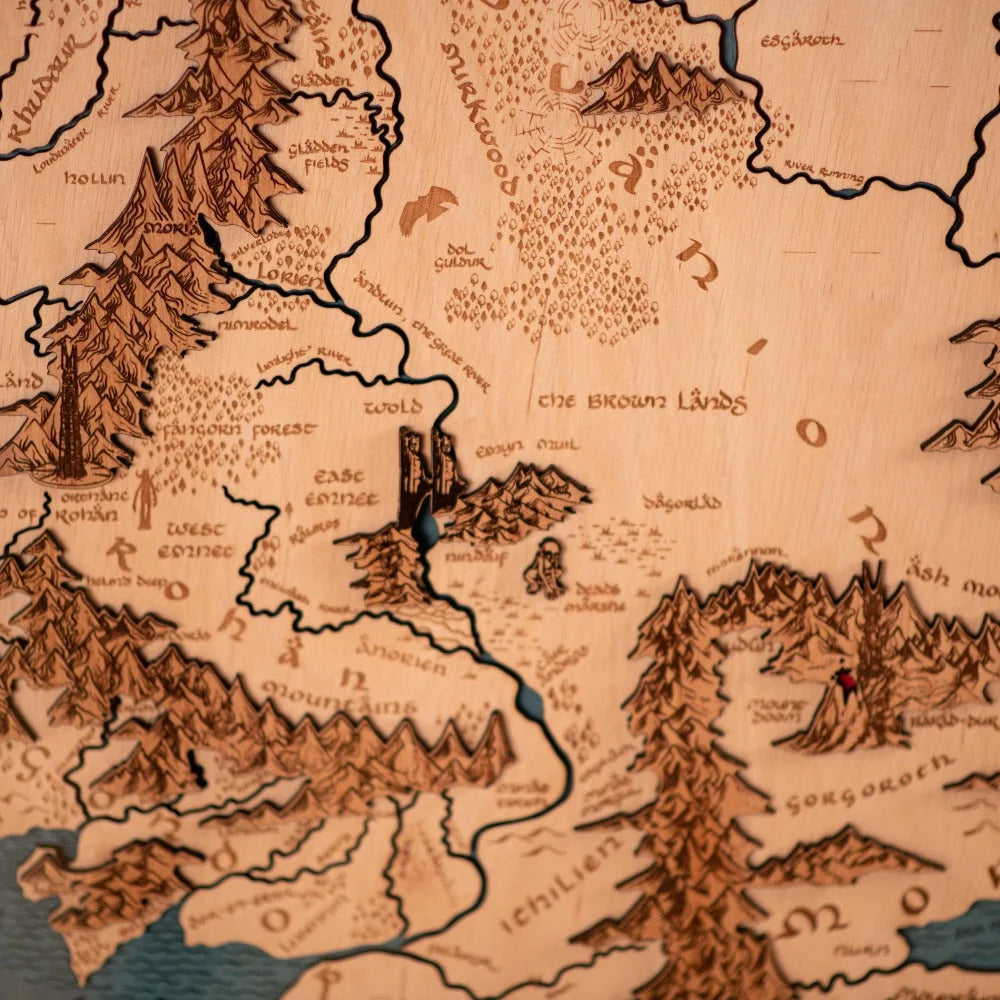 3D MIDDLE EARTH MAP ZeWood Inc.