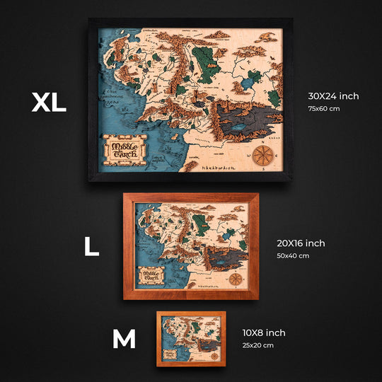 A practical and durable gift - this fantasy map is reliably protected by glass.