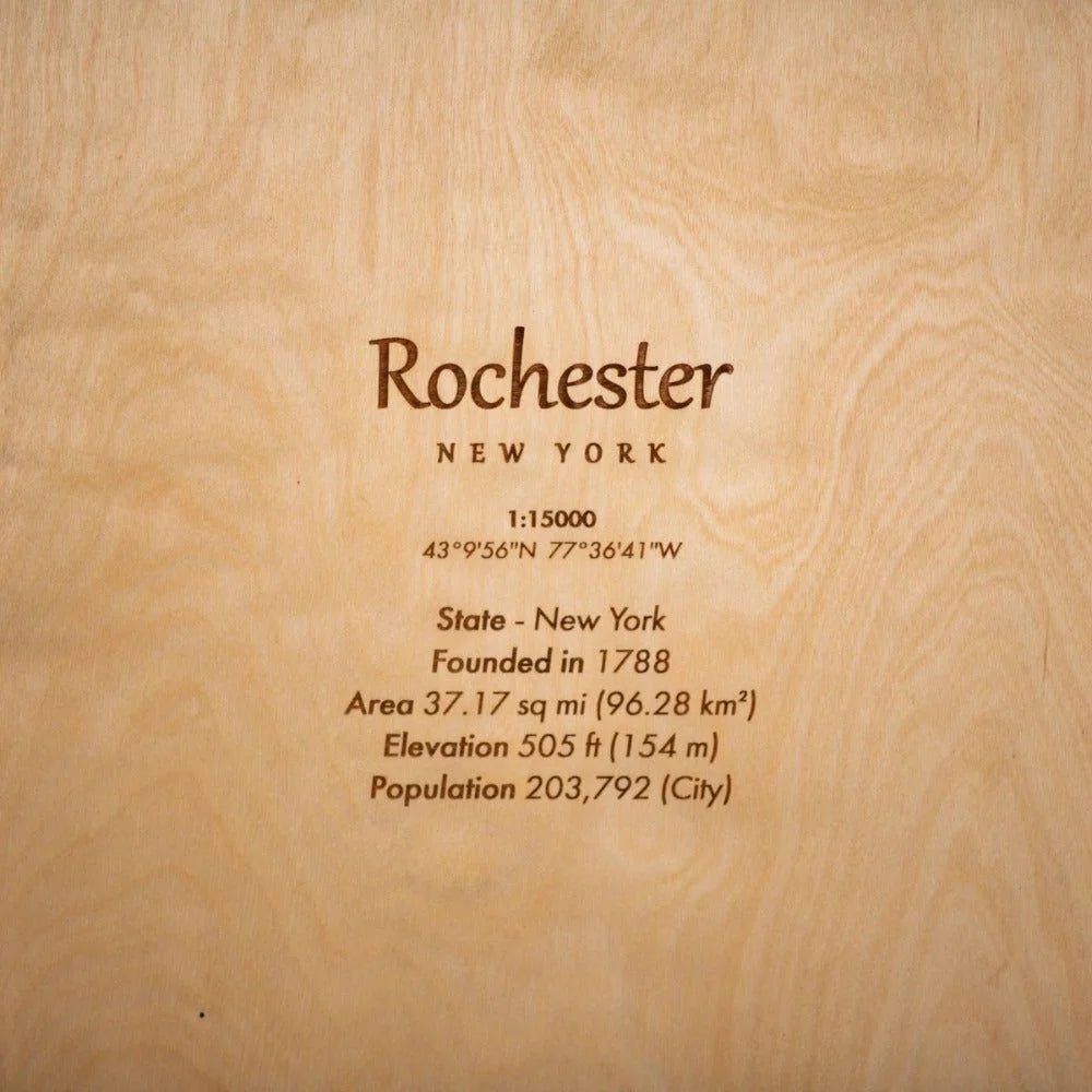 3D ROCHESTER WOOD MAP - ZeWood