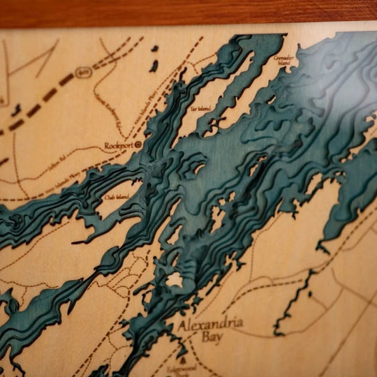 3D THOUSAND ISLANDS WOOD MAP - ZeWood