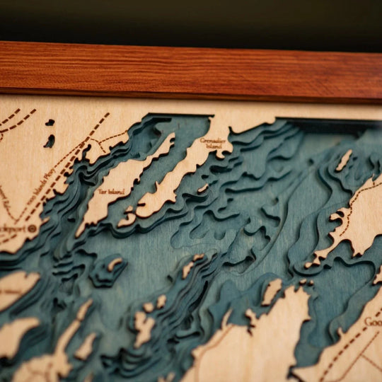 3D THOUSAND ISLANDS WOOD MAP ZeWoodMap