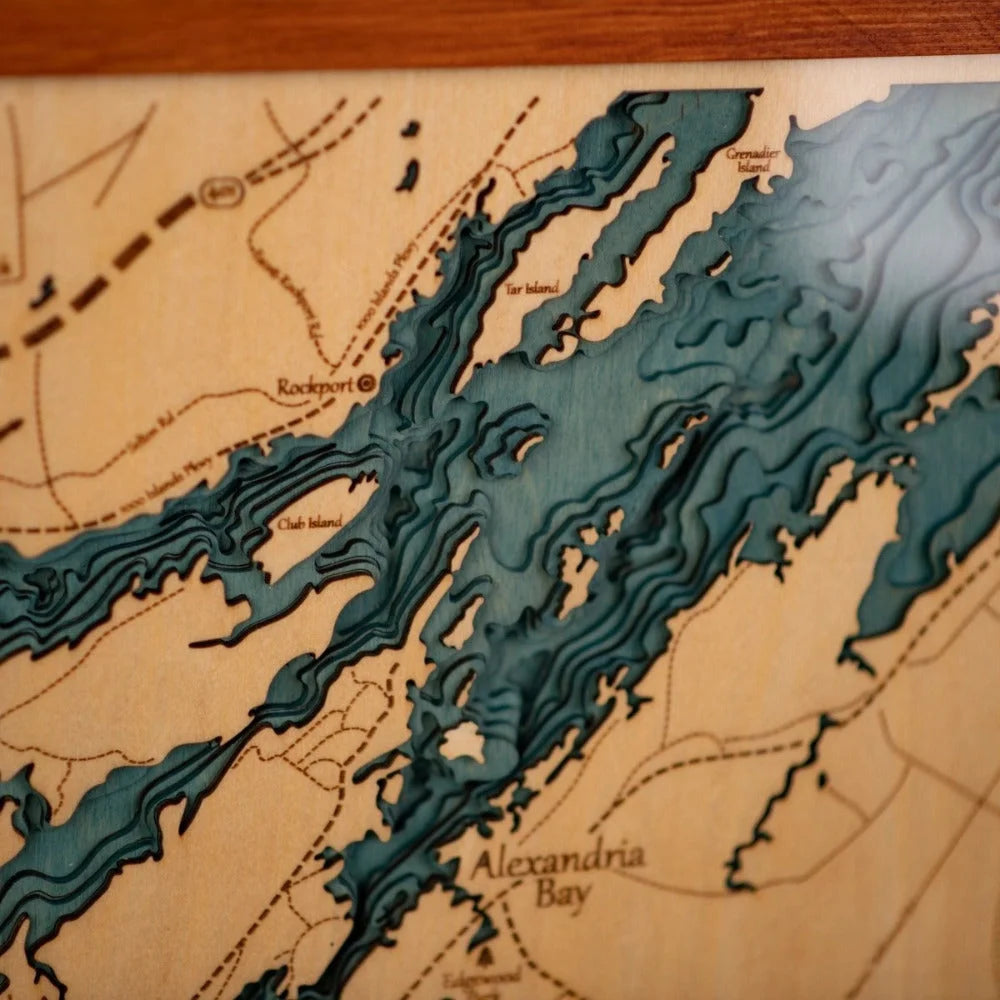 3D THOUSAND ISLANDS WOOD MAP ZeWoodMap