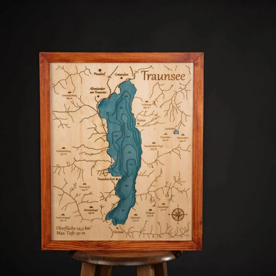 3D TRAUNSEE WOODEN MAP ZeWood Inc.