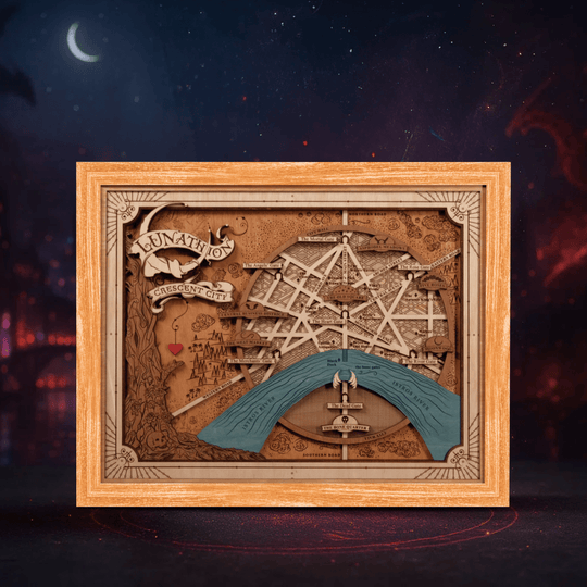 CUSTOM FANTASY 3D WOOD WORLD MAP - ZeWood