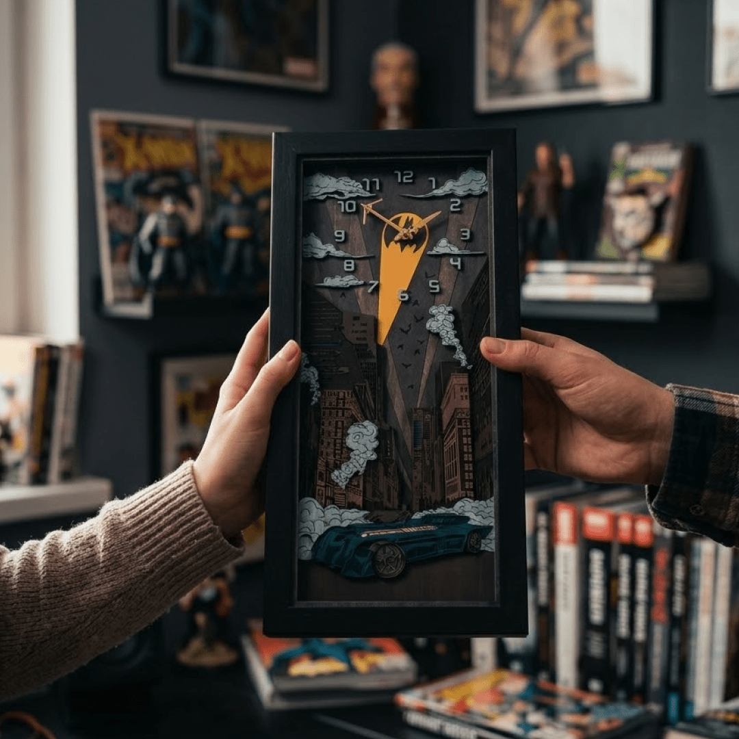 BATMAN™ NIGHT 3D WOOD CLOCK - ZeWood