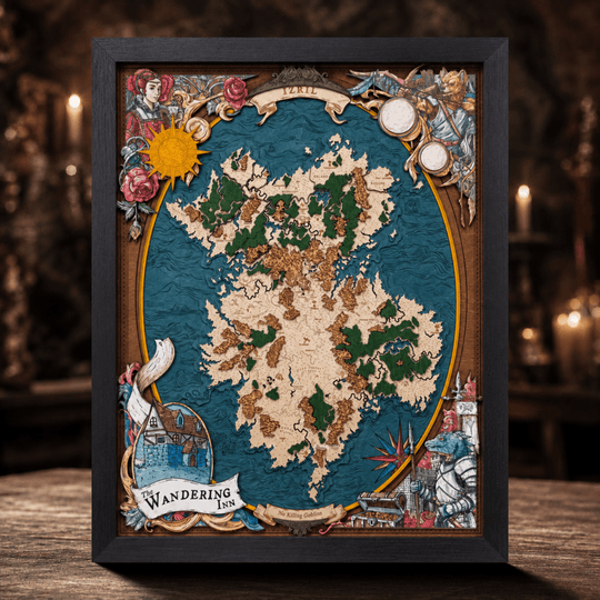 CUSTOM FANTASY 3D WOOD WORLD MAP - ZeWood