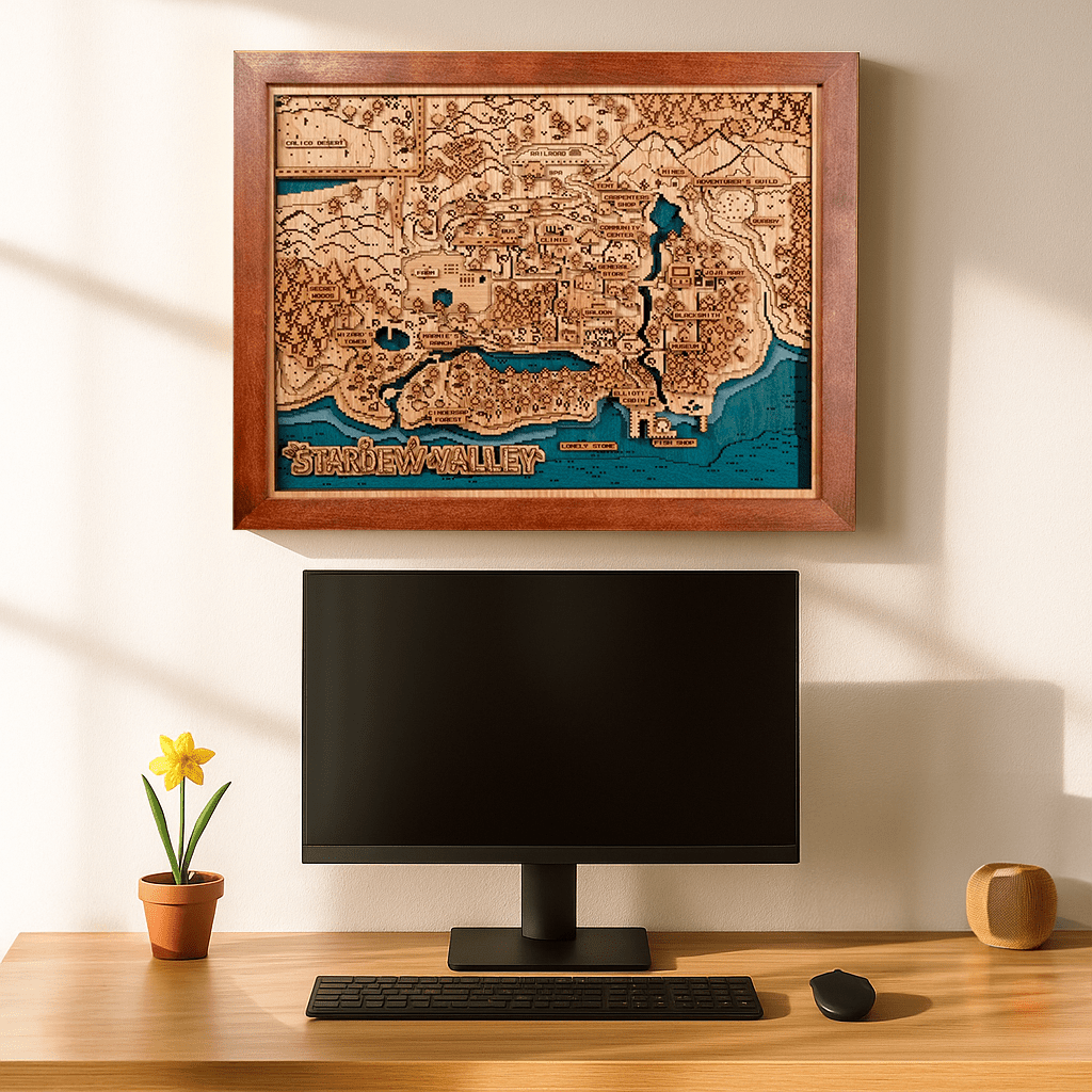 PELICAN TOWN 3D WOOD MAP - ZeWood