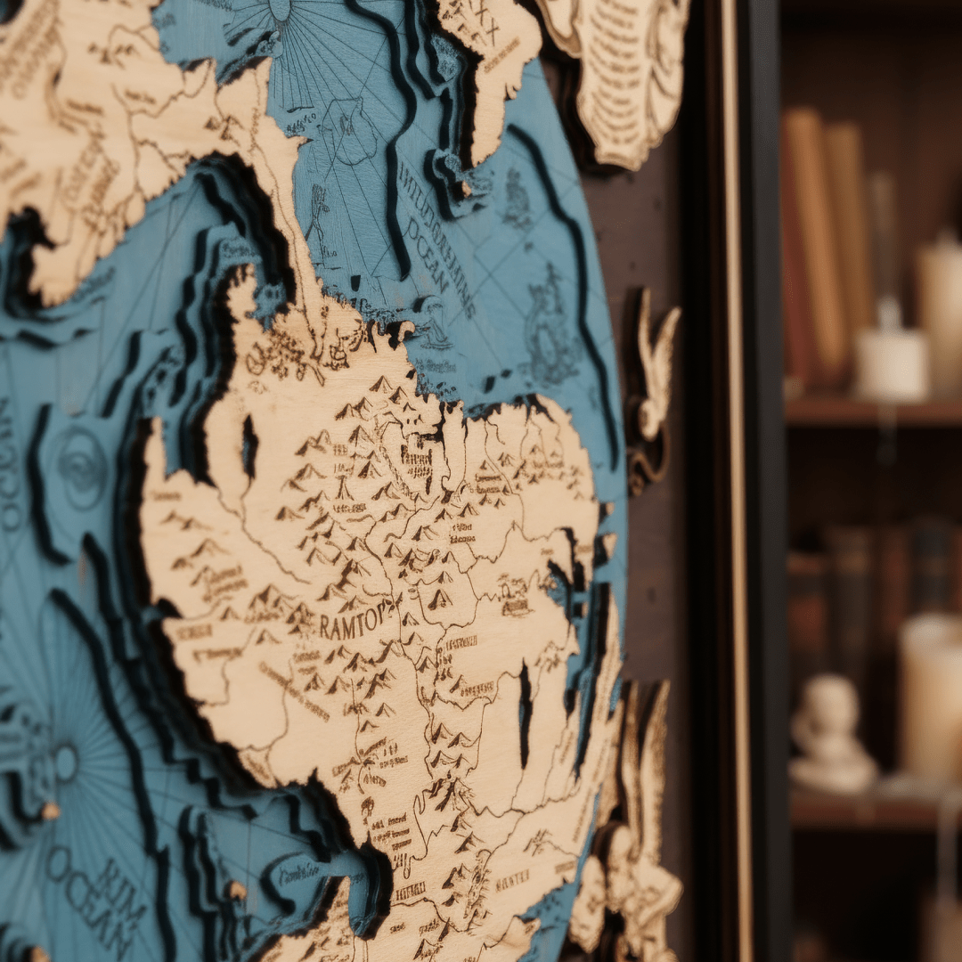 3D DISCWORLD WOOD MAP - ZeWood