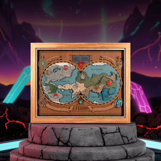 3D WOODEN MYSTIC REALMS MAP - ZeWood