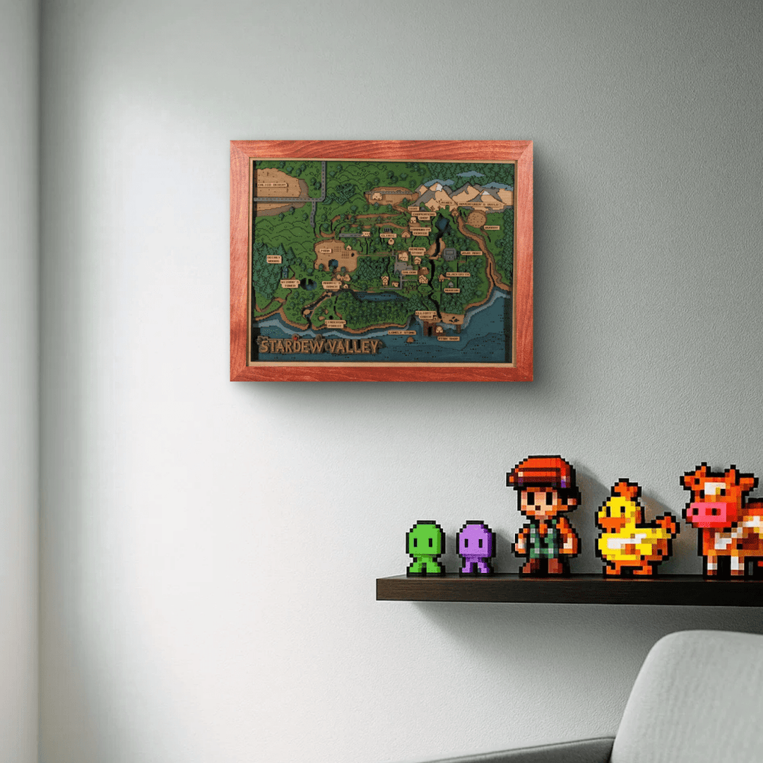 PELICAN TOWN 3D WOOD MAP - ZeWood