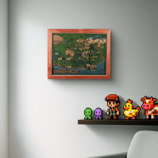 PELICAN TOWN 3D WOOD MAP - ZeWood