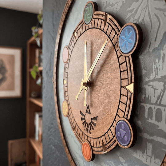 HYRULE ECHOES OF TIME WOODEN 3D WALL CLOCK - ZeWood
