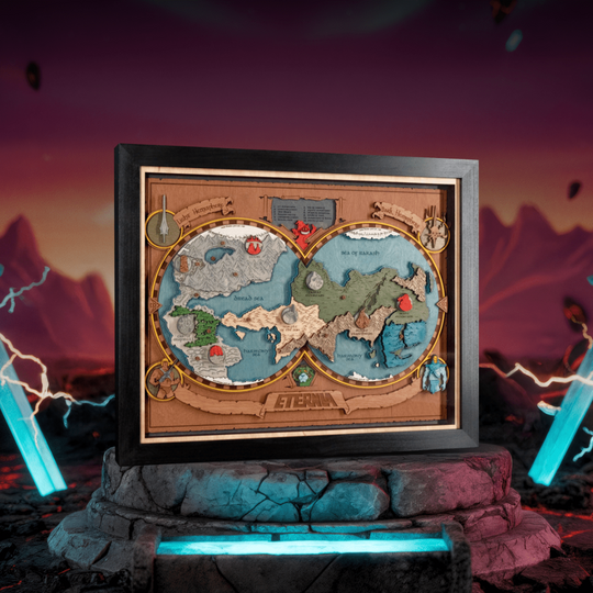 3D WOODEN MYSTIC REALMS MAP - ZeWood