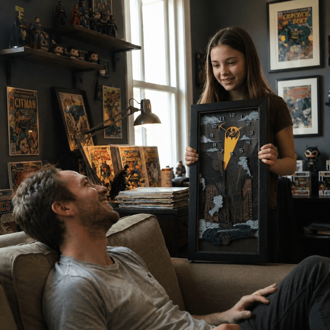 BATMAN™ NIGHT 3D WOOD CLOCK - ZeWood