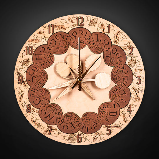 Horloge murale Weasley avec cuillères