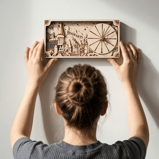 HOGWARTS™ CASTLE 3D WOOD CLOCK HARRY POTTER - ZeWood