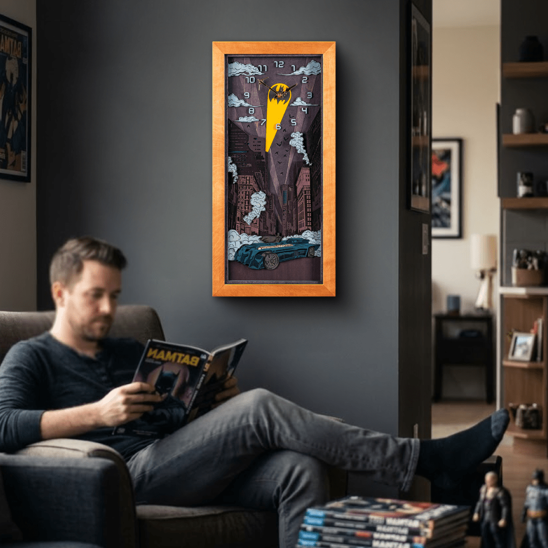 BATMAN™ NIGHT 3D WOOD CLOCK - ZeWood