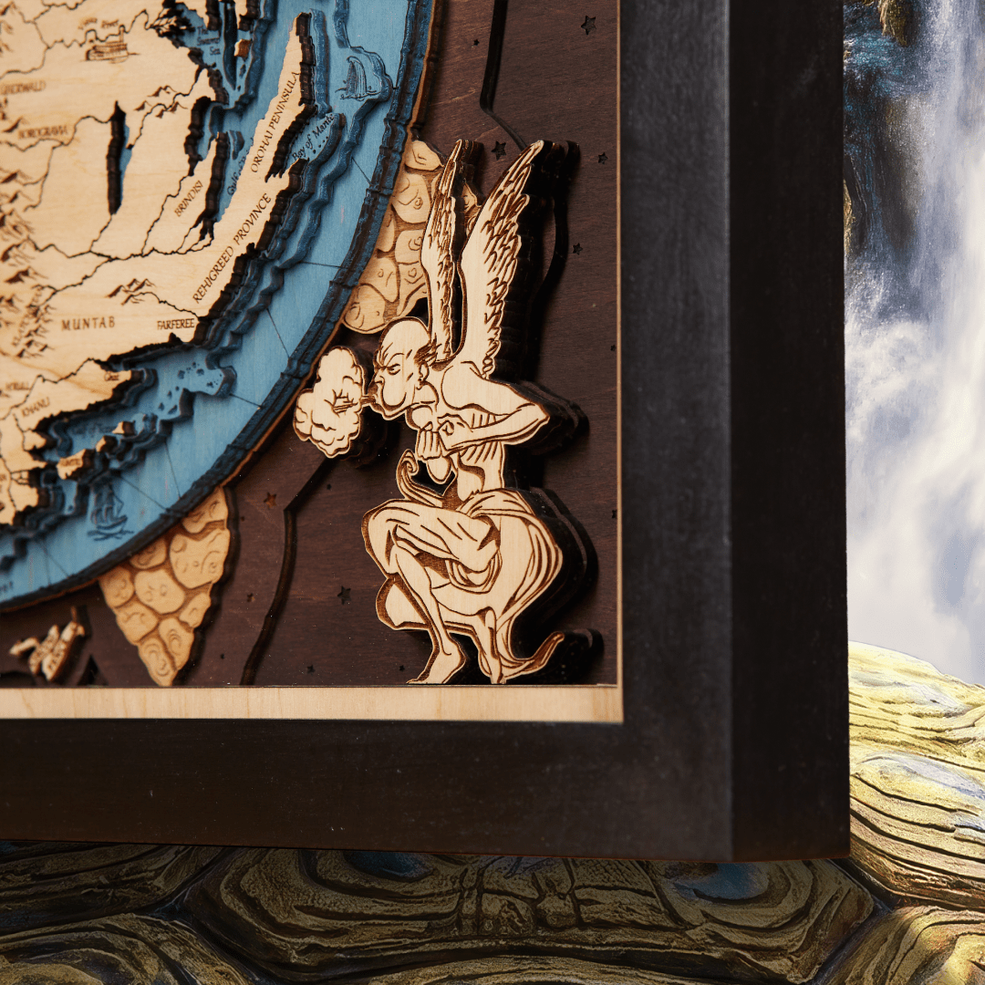 3D DISCWORLD WOOD MAP - ZeWood