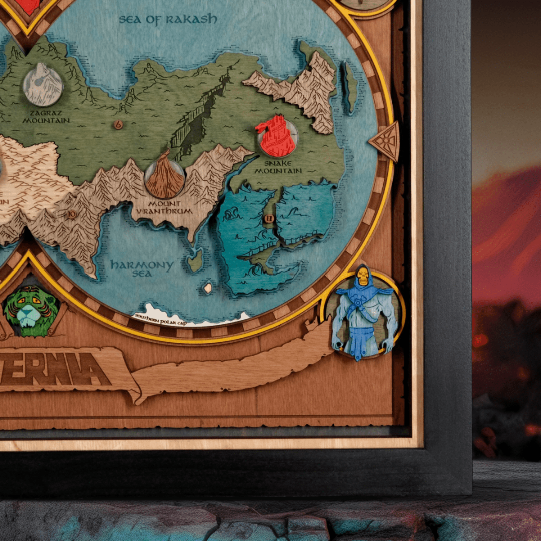 3D WOODEN MYSTIC REALMS MAP - ZeWood