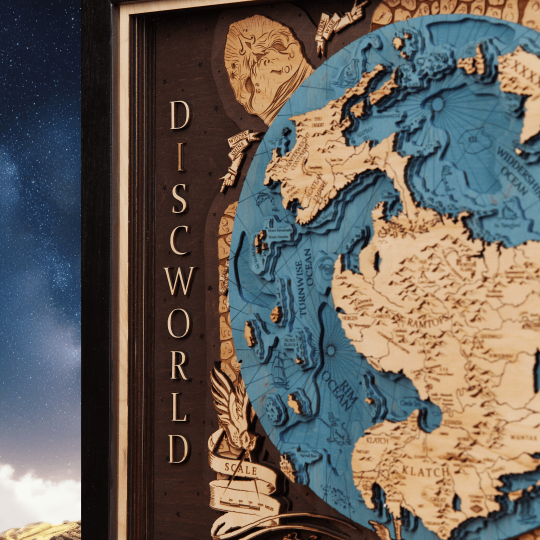 3D DISCWORLD WOOD MAP - ZeWood