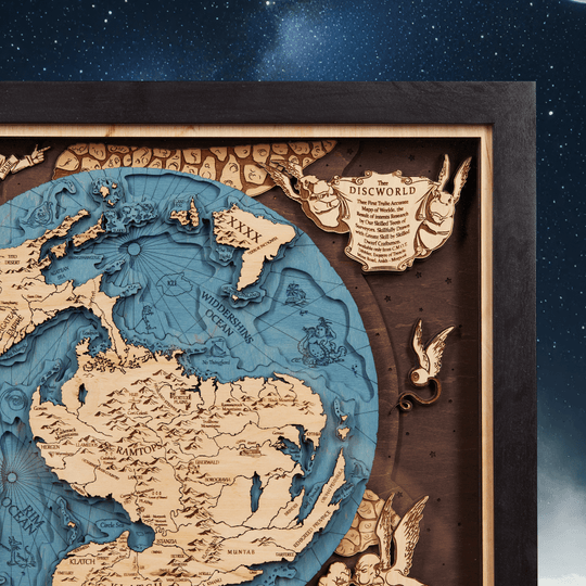 3D DISCWORLD WOOD MAP - ZeWood
