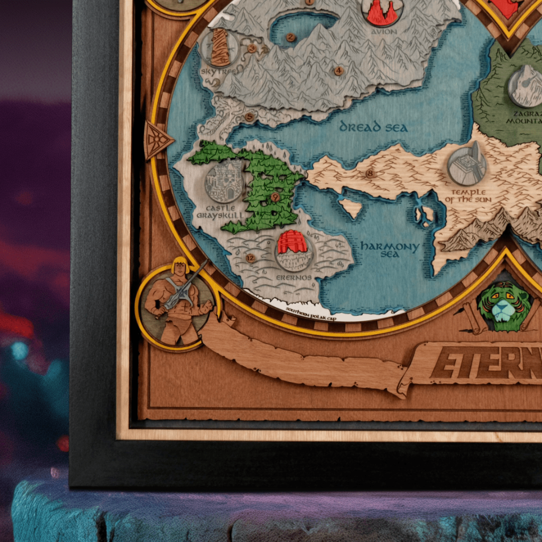 3D WOODEN MYSTIC REALMS MAP - ZeWood