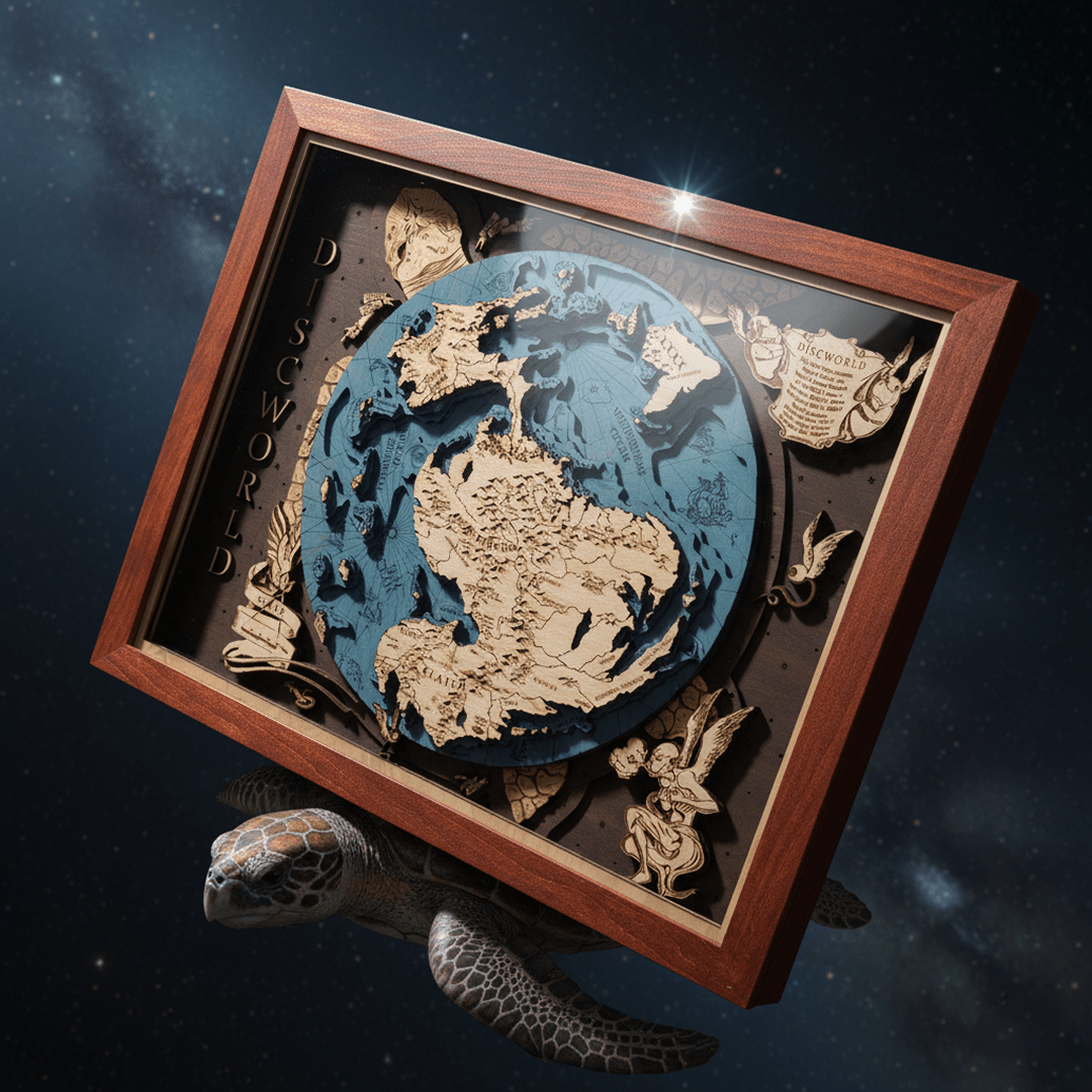 3D DISCWORLD WOOD MAP - ZeWood