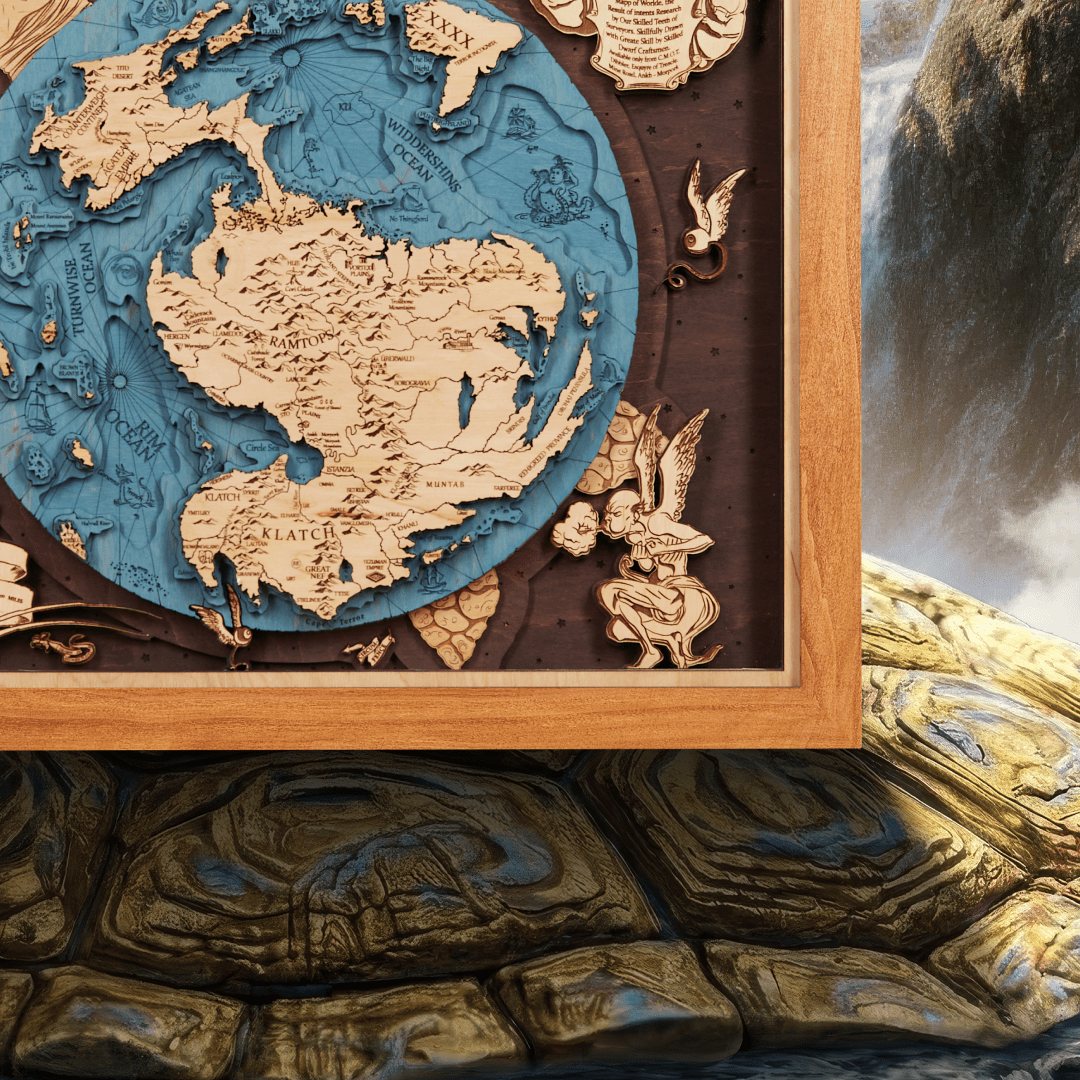 3D DISCWORLD WOOD MAP - ZeWood