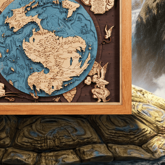 3D DISCWORLD WOOD MAP - ZeWood