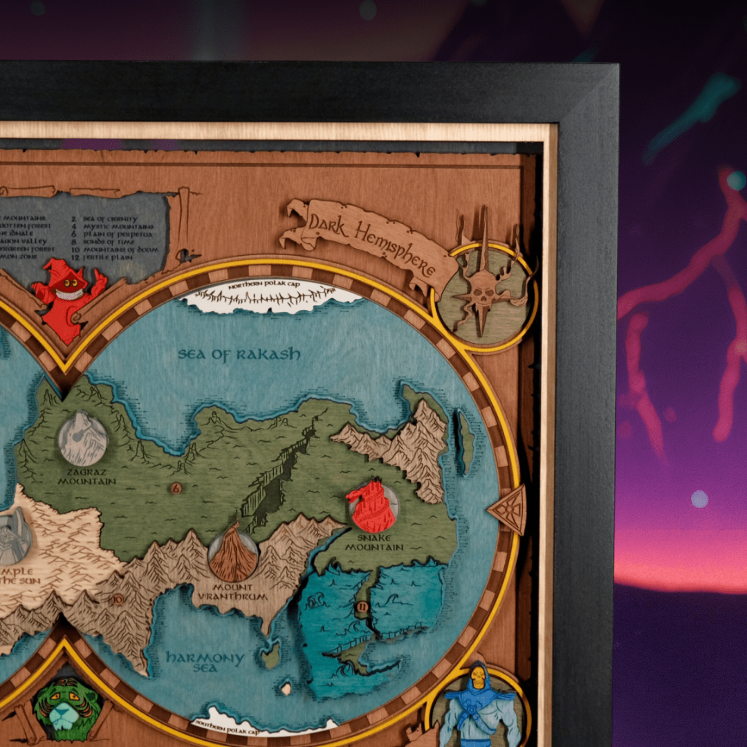 3D WOODEN MYSTIC REALMS MAP - ZeWood