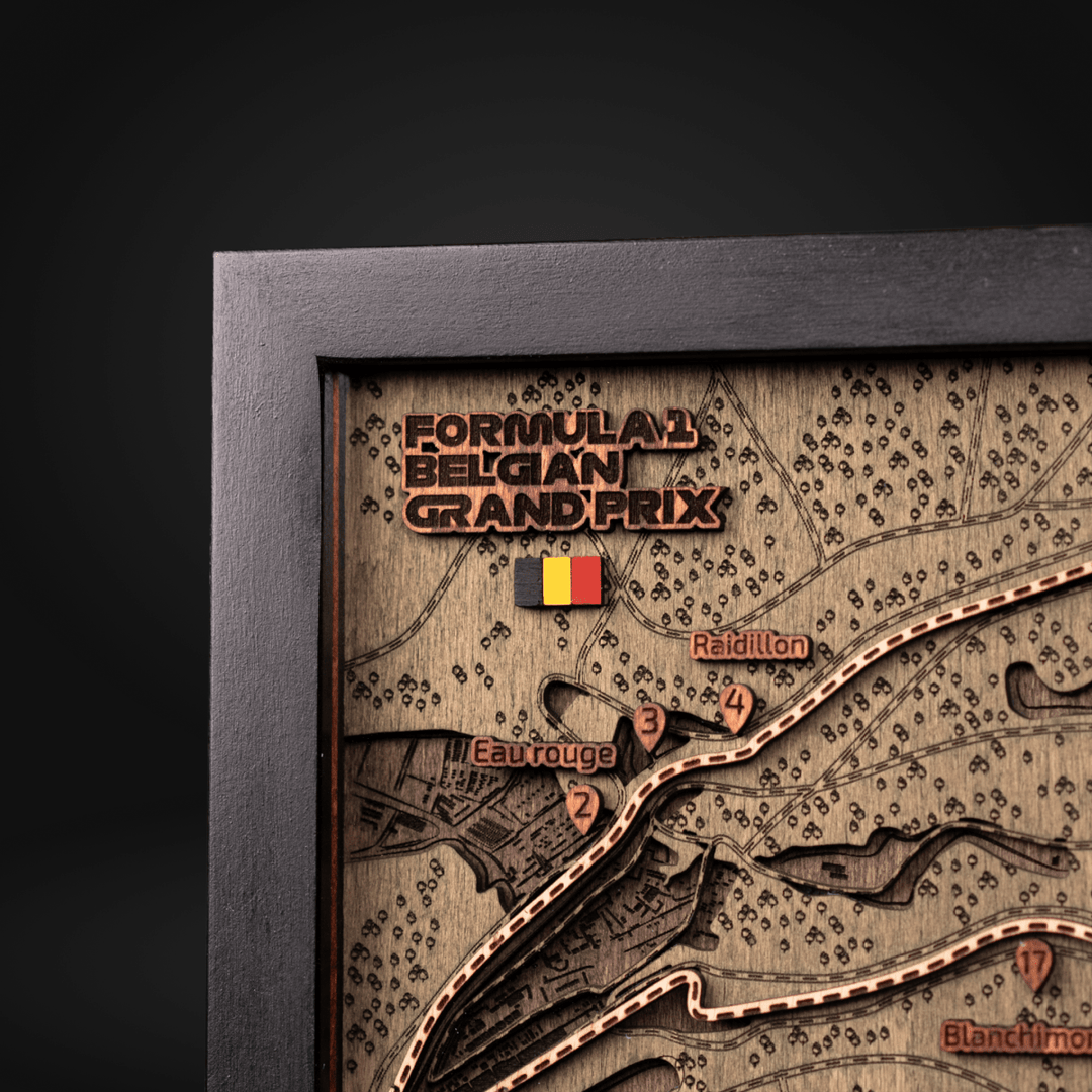 F1 CIRCUIT 3D WOOD MAP - ZeWood