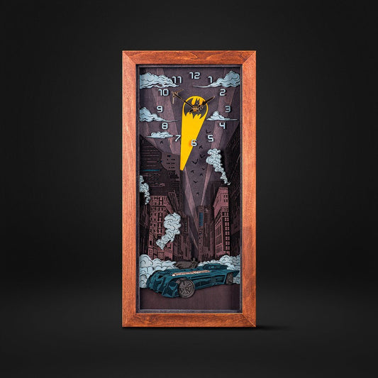 BATMAN™ NIGHT 3D WOOD CLOCK - ZeWood