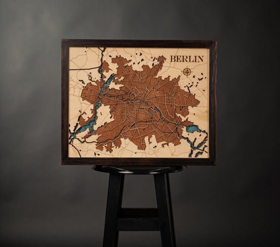 3D BERLIN WOOD MAP - ZeWood