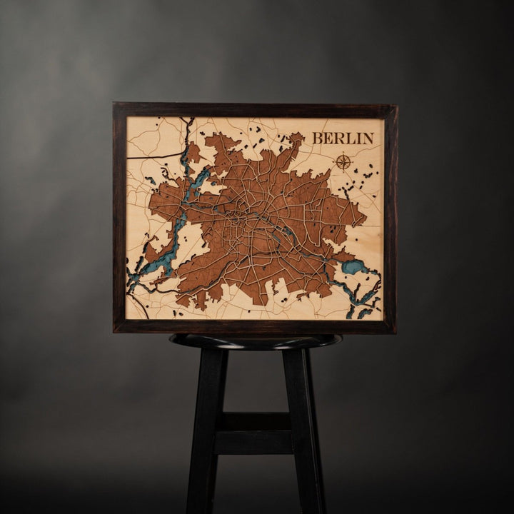 3D BERLIN WOOD MAP
