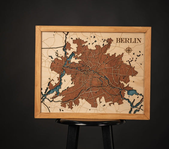 3D BERLIN WOOD MAP - ZeWood