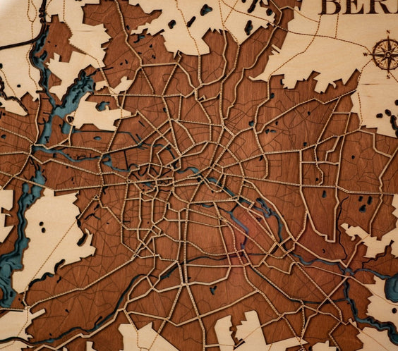 3D BERLIN WOOD MAP - ZeWood